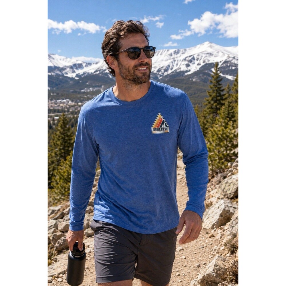 The Duck Company Breckenridge Colorado Mountain Long Sleeve Shirt Blue Tee 2XL